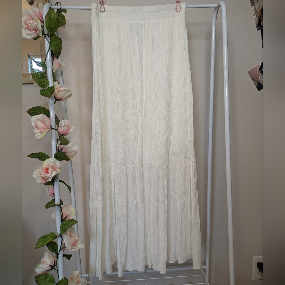 See You Monday Cream A-Line Skirt